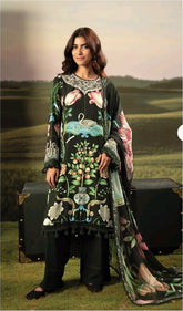 Mbasics by Maria B | Fall 2025 Unstitched Luxury 3-Piece Collection | Digital Print & Organza Embroidery 04-A